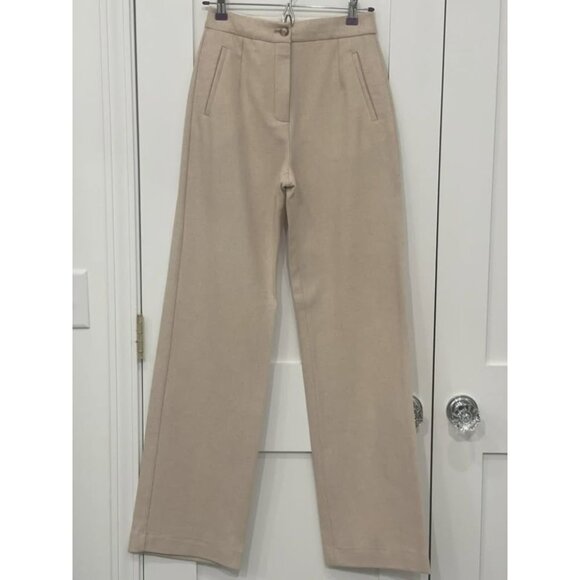 Sezane Martin Wool Trousers - Mottled Ecru - EUC - Picture 4 of 5